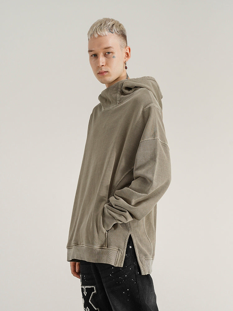 High Neck Hooded Sweater