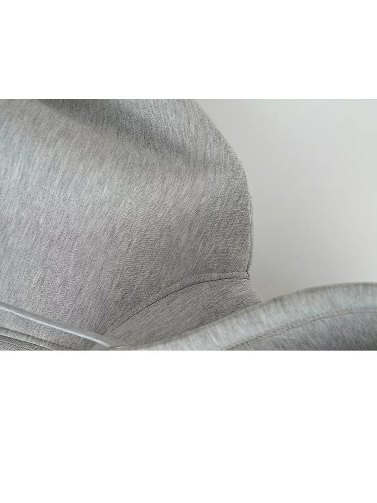 HH 2025 Casual Women's Soild Zipper Hoodie Long Sleeve Big Pocket Zipper Jacket With Hood Female Loose Outerwear Coat Tops