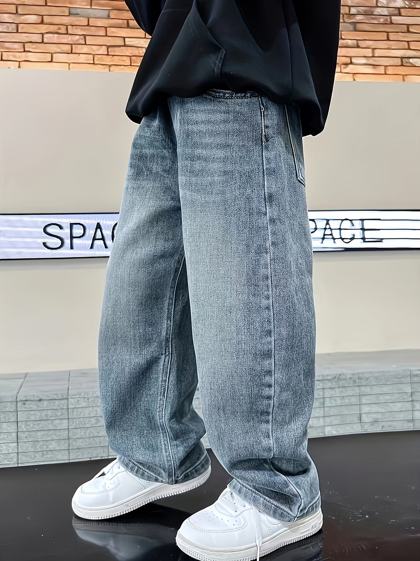 Boys' Casual Stretch Denim Jeans | Loose Fit, Elastic Waist, All-Season Comfort, Pocket Details, Ideal for Weekend Casual and Holidays