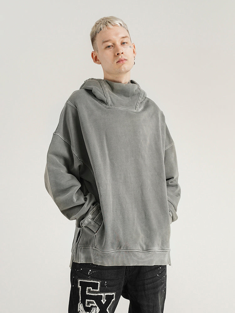 High Neck Hooded Sweater