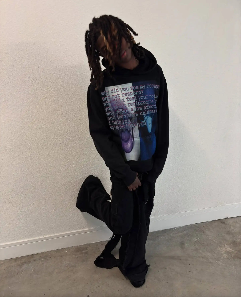 Harajuku Casual Letter Zip Oversized Hoodie Grunge Streetwear Gothic Sweatshirt Hoodies Women Tops Men Clothing Goth Y2k Clothes