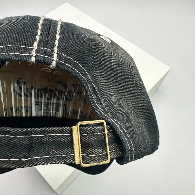 Vintage Washing Men & Women Baseball Hats Cotton Snapback Caps Embroidery New Versatile Fashion Letter Leisure Distress