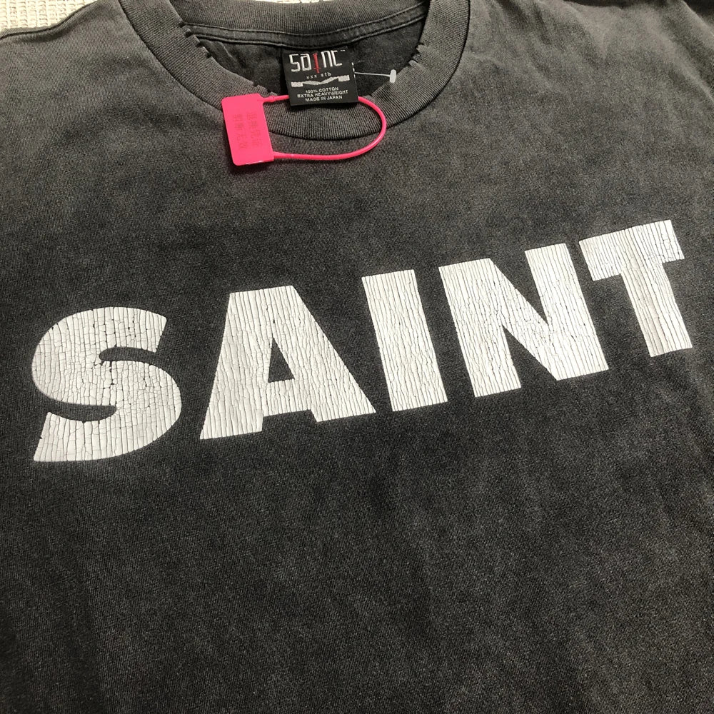 SAINT OF MICHAEL Best Quality Streetwear Vintage Long Sleeves Tee Casual Loose Oversize 100%Cotton Tops T Shirt For Men Unisex