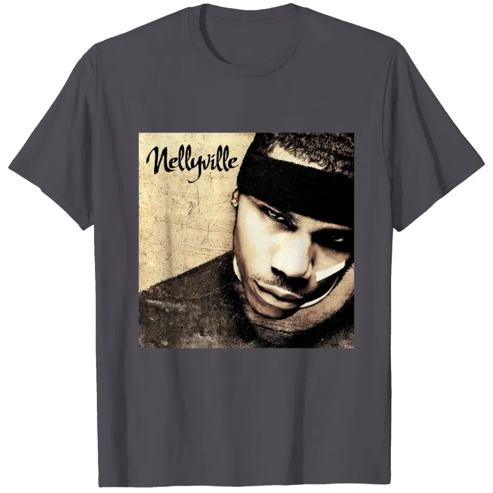 Nelly 90s Vintage Nellyville Rapper Graphic Cotton T-shirt Unisex Men Women Hip Hop Short Sleeve Classic Tee Fans Essentials