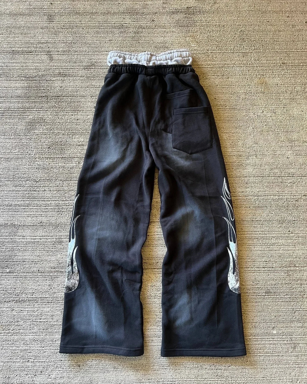 American Letter Patch Retro Double Layer Design Y2K Pants Baggy Sweatpants Men Hip Hop Gothic Elastic Waist Jogging Casual Pants