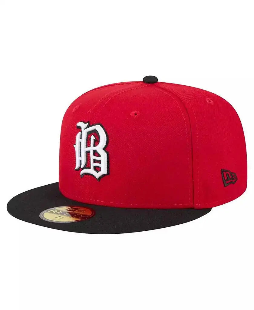 New Era | Men's Red/Black Birmingham Barons Authentic Collection 59FIFTY Fitted Hat