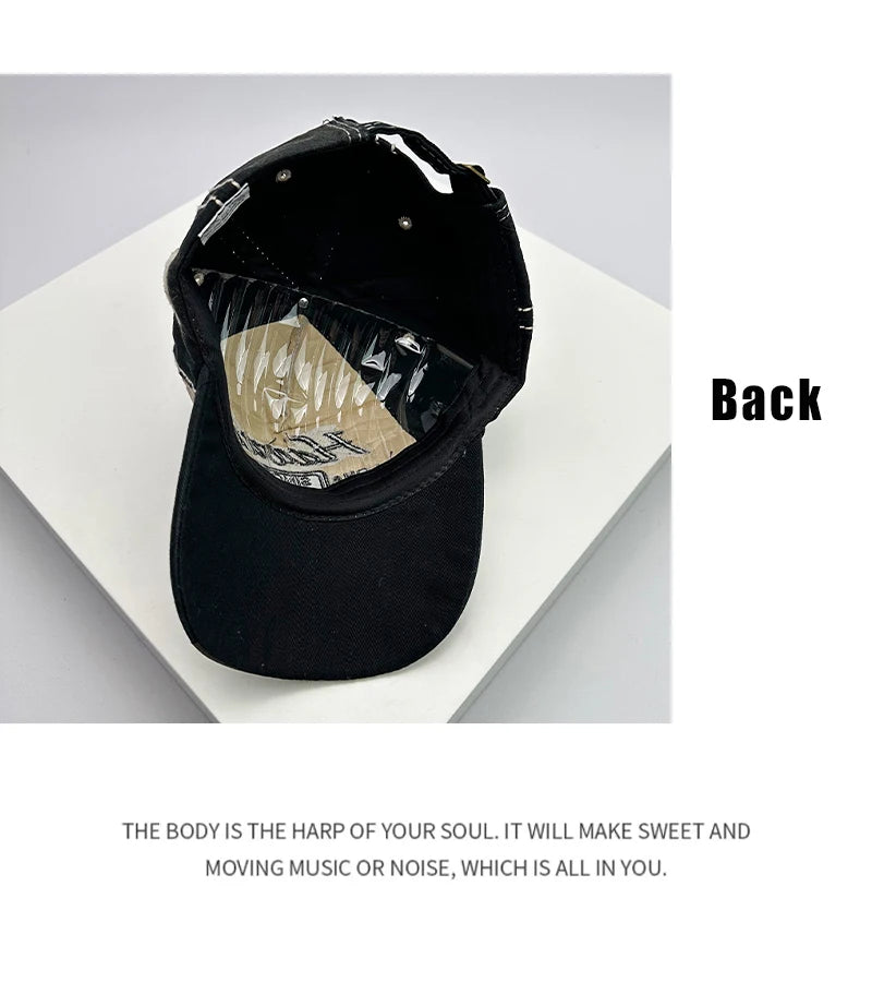 Vintage Washing Men & Women Baseball Hats Cotton Snapback Caps Embroidery New Versatile Fashion Letter Leisure Distress