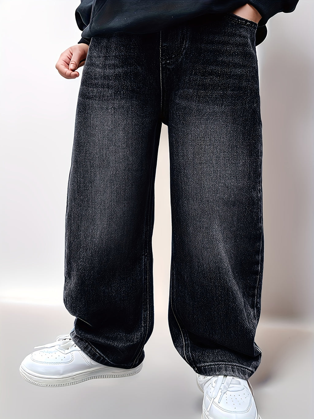 Boys' Casual Stretch Denim Jeans | Loose Fit, Elastic Waist, All-Season Comfort, Pocket Details, Ideal for Weekend Casual and Holidays