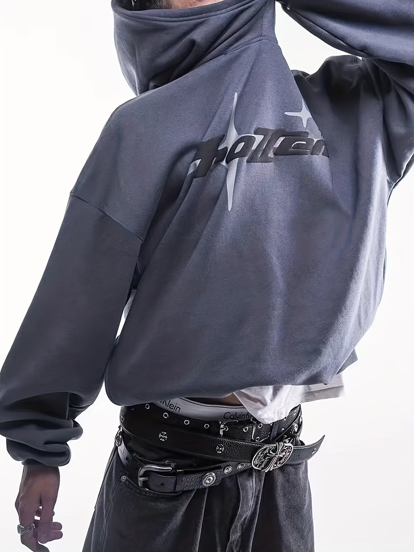 Y2K Hoodie with Graphic Print Harajuku Hip-Hop Casual Sweatshirt, New Vintage Loose Fit Unisex Streetwear, Letter Print Long Sleeve Fashion Jacket Hooded Sweatshirt