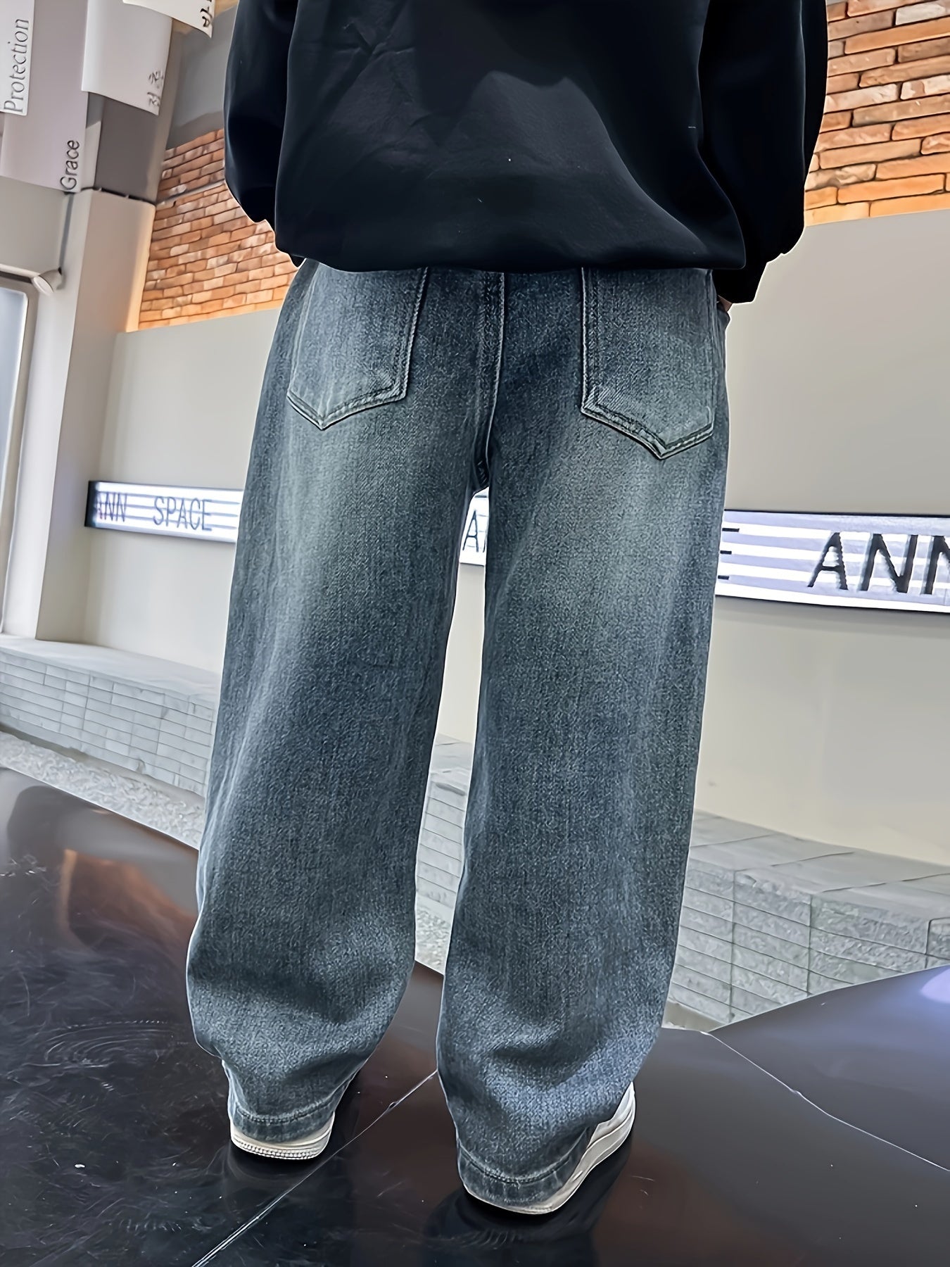 Boys' Casual Stretch Denim Jeans | Loose Fit, Elastic Waist, All-Season Comfort, Pocket Details, Ideal for Weekend Casual and Holidays