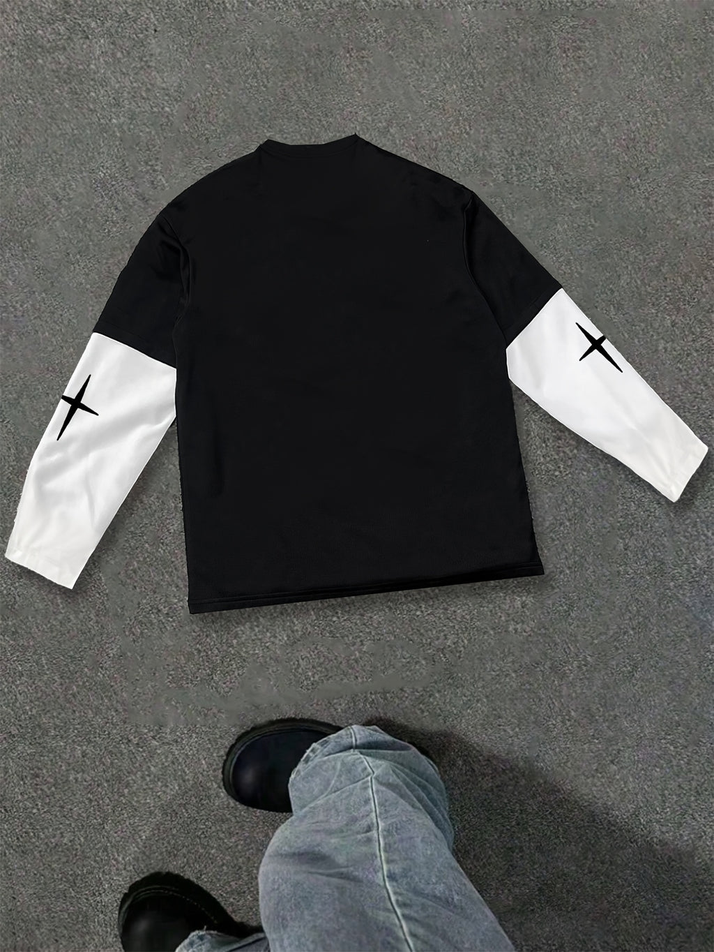 Casual Sportswear for Men, Featuring a Versatile Long-Sleeve Design with a Letter Print, Suitable for Spring And Autumn. It Can Be Paired with a Short-Sleeve Letter Print T-Shirt for Outdoor Activities in Autumn And